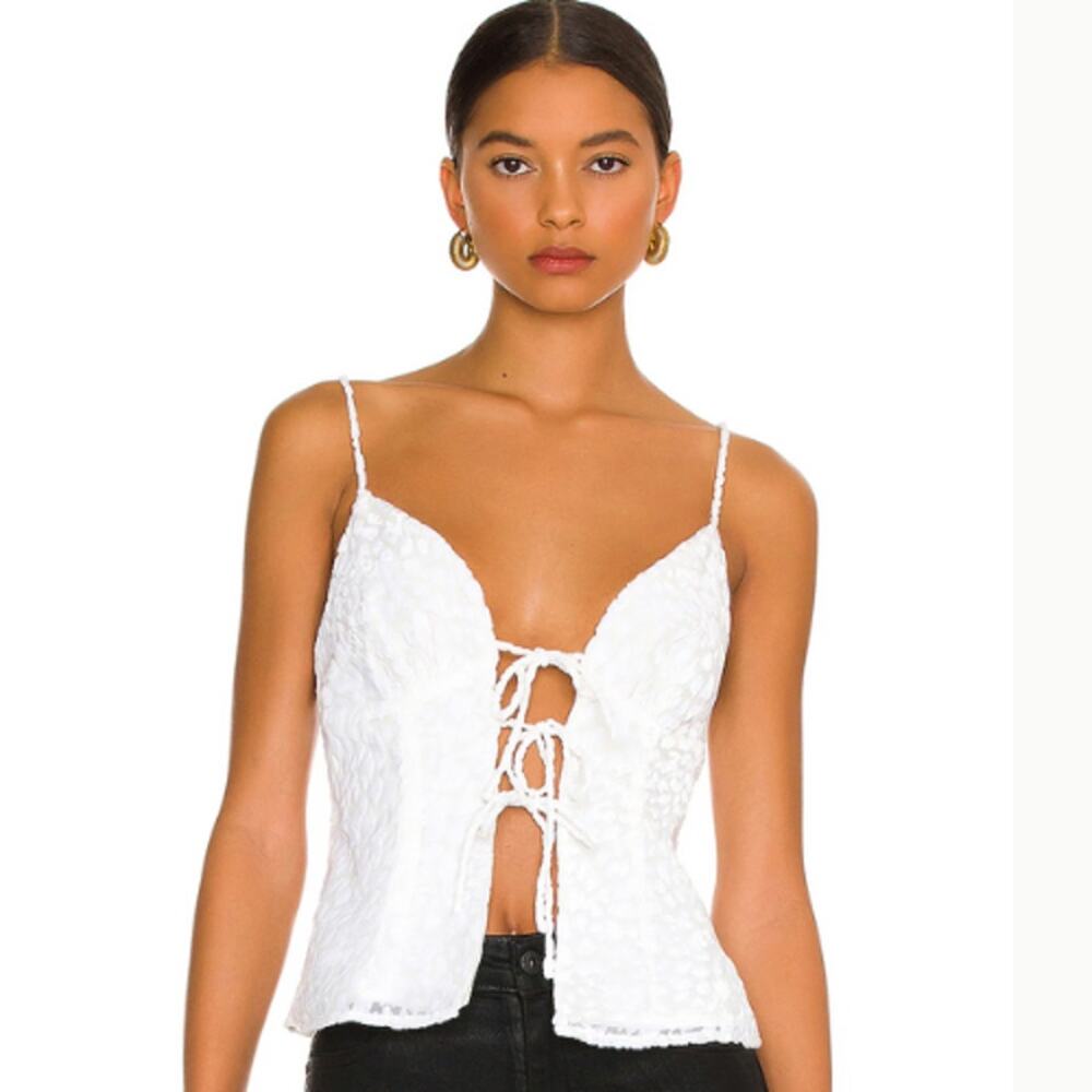 Superdown Nora Burnout Cami in White – NWOT Size Small